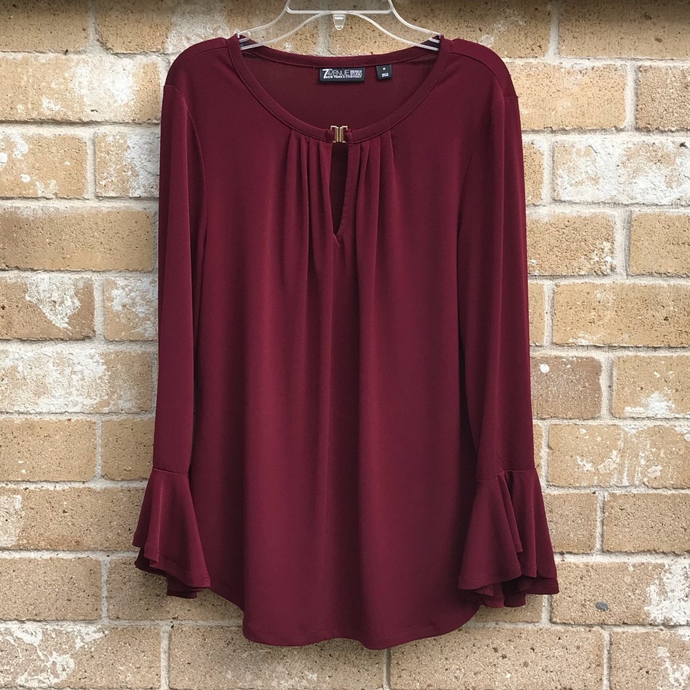 Great blouse in a wonderful wine color